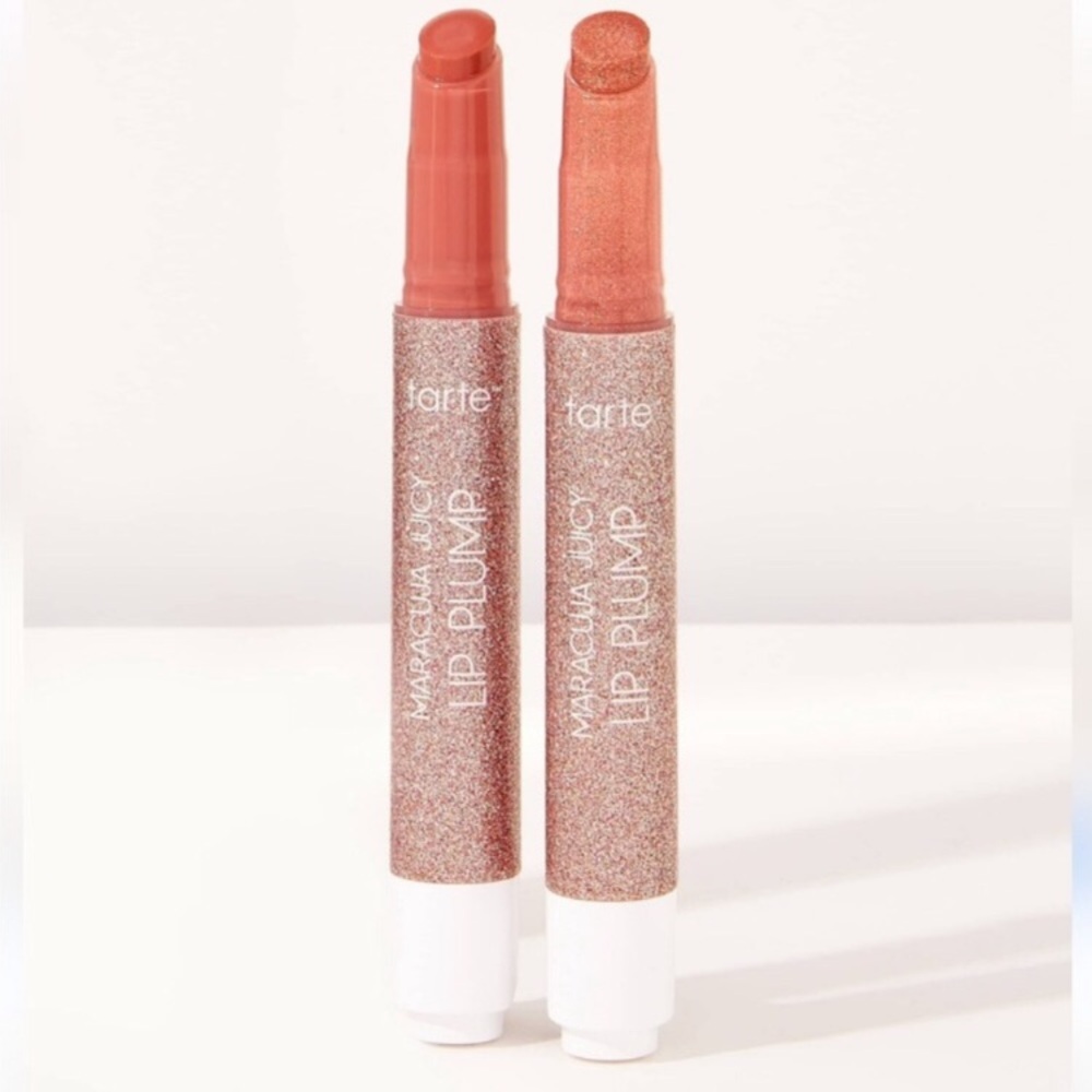 tarte Maracuja Juicy Lip Plump Duo | Dahlia & Rose Copper Shimmer Lip Glass NEW